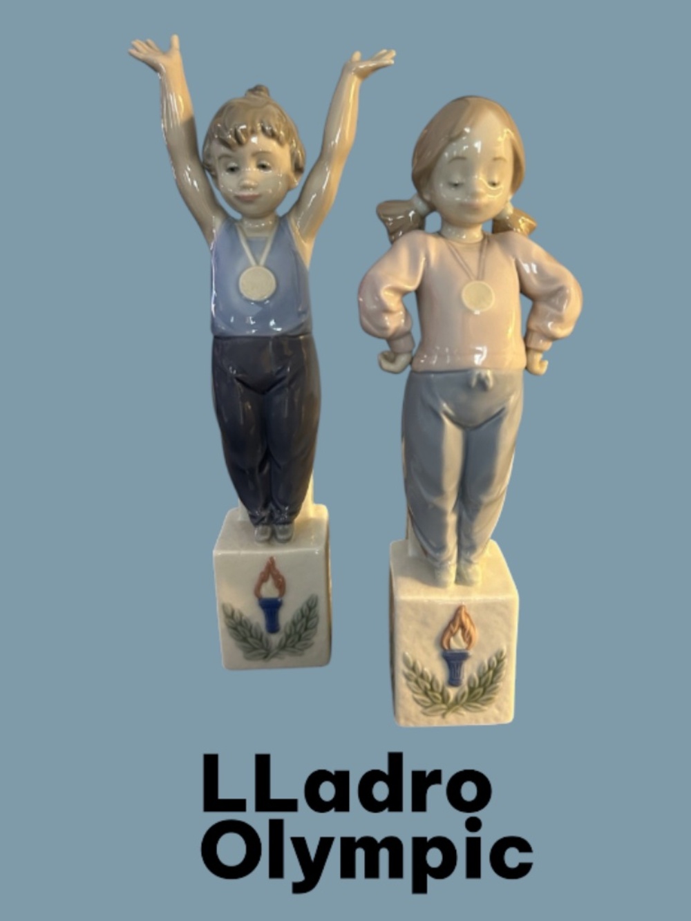 Lladro 5872 and 7514 Olympic Champions! RETIRED Original Boxes
